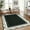 Black, variant on 2x6 Runner Rug Scalloped Kitchen Runner Rug Non Slip Washable Entryway Runners Modern Bordered Foldable Thin Accent Carpet Low Pile Soft Nursery Rugs