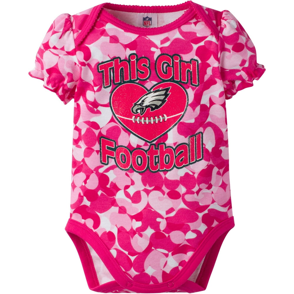 NFL NFL Philadelphia Eagles Baby Girls Short Sleeve Heart Camo