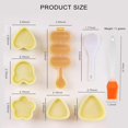 thumbnail image 2 of 8-Pack Onigiri Mold, Rice Mold, Making Kit, Pressure Onigiri Mold Shake Sushi Making Kit for Kids Bento Lunch and Family DIY, 2 of 8