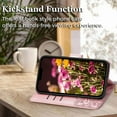 thumbnail image 3 of for iPhone 13 Case Wallet for Women,Flip Folio Cover with Butterfly Embossed PU Leather Stand Card Holder Slots Wrist Strap Protective Phone Case for iPhone 13 (Rose Gold), 3 of 13