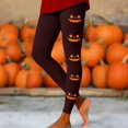 thumbnail image 2 of DHFJKG Halloween Leggings For Women Pumpkin Face Print High Waisted Stretchy Tights For Athletic Workout, 2 of 4