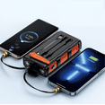 thumbnail image 2 of Cargador Solar Powerbank 36000mah Banco De Energía Solar Negro/Naranja, 2 of 5
