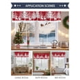 thumbnail image 6 of Merry Christmas Valances for Windows, 42 x 18in, Christmas Tree Winter Snowflakes Retro Rod Pocket Kitchen Valance Curtain Light Filtering Window Treatments for Living Room Bedroom, 1 Panel, 6 of 7