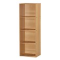 thumbnail image 1 of Hodedah 12 x 16 x 47 Inch 4 Shelf Bookcase & Office Organizer, Beech, 1 of 7