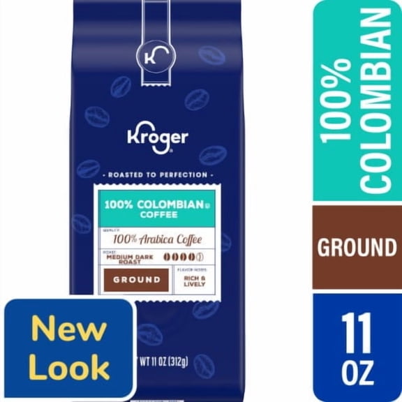KR 100% Colombian Medium Dark Roast Ground Coffee 11 oz