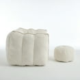 thumbnail image 6 of Homy Casa Lazy Sofa, Bean Bag Chair with Ottoman, Chenille  Lounge Chair for Adults, 6 of 7
