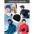 thumbnail image 7 of BlinkLLX 3 Pieces Winter Warm Skull Cap Soft Fleece Beanie Hat Thick Windproof Watch Cap Skiing Outdoor Warm Colored for Men Women, 7 of 7