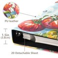 thumbnail image 3 of FORMRS 3 Ring Photo Album 4"x6" Self Adhesive Large Capacity PU Leather Cover, Blue Floral Tomatoes, 3 of 8