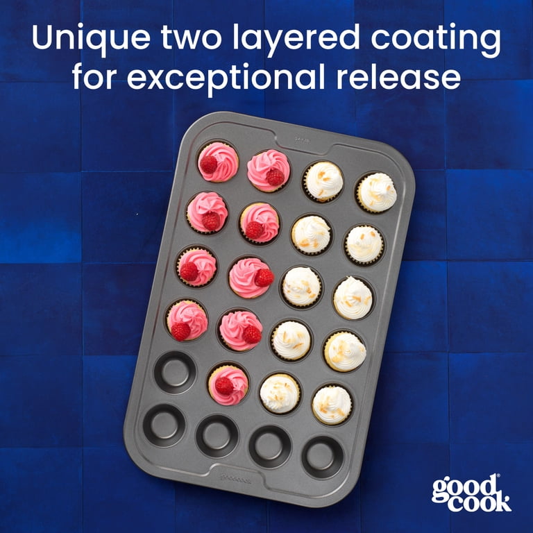 GoodCook 24-Cup Mini Muffin Pan, Nonstick Steel photo 2