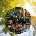 thumbnail image 3 of Elegant Metal Hanging Wind Spinner with Wavy Pattern Design - Perfect Wind Chime for Yard and Garden Decor Adds Charm and Movement, 3 of 6