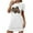 White, variant on HomeGardon Women's Sleepwear Nightgowns for Women,Fashion Print Medium Length Dress Oversized Short Nightgown Fashion Chest Print Short Sleeve Nightdress,S-XXL