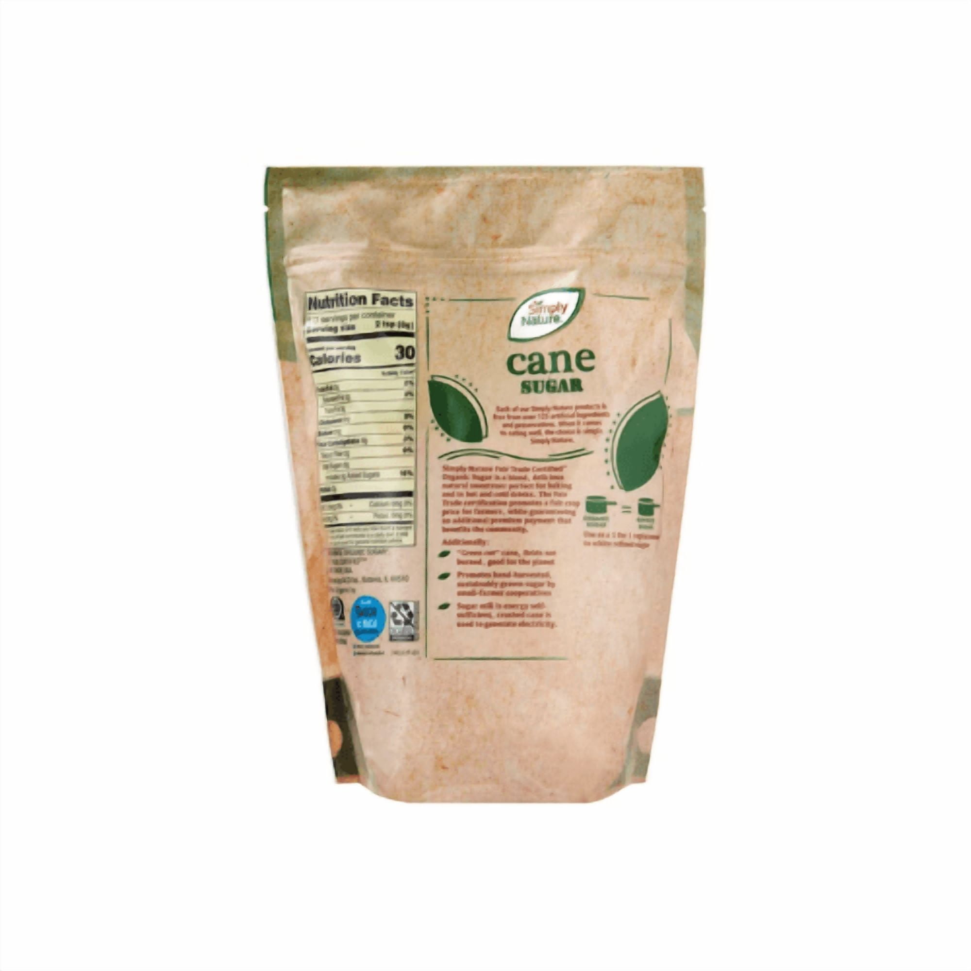 Simply Nature Organic Cane Sugar Pouch, 4-Pack 32 oz
