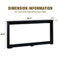 thumbnail image 4 of CQSXDA Versatile Black Wooden Console Sofa Table 70.1" Long With Corrugated Texture for Entryway and Narrow Spaces, 4 of 11