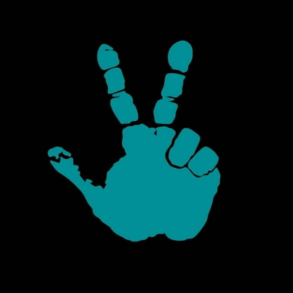 Off-Road Wrangler Wave Hand Print Vinyl Decal Sticker UV & Waterproof Bumper Window Laptop Automotive Water Bottle Gift accessories – TEAL 5"