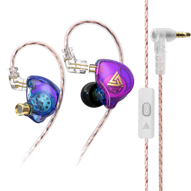 jesticaly AK6 PLUS Écouteurs Filaires Réduction de Bruit Câble Détachable Casque Coloré avec Micro 1Ensemble