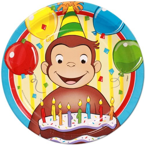 12 Curious George Birthday Party Baby Shower Jumbo Lollipop Stickers All Purpose 