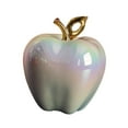 thumbnail image 2 of jicheng Apple Statue Art Crafts Ceramic Apple Figurine for Halloween TV Stand Office White, 2 of 9