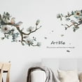 thumbnail image 2 of wondever Watercolor Flower Tree Branch Wall Stickers Blossom Blue Floral Birds Peel and Stick Wall Art Decals for Living Room Bedroom, 2 of 6