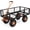 Black+Orange, variant on EastVita Heavy Duty 500 Lbs Capacity Steel Garden Cart 3-in-1 Utility Metal Wagon with Removable Mesh Sides to Convert Into Flatbed