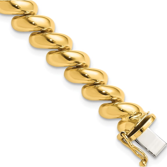 14K Yellow Gold San Marco Bracelet (8 X 8) Made In Peru sm14-8