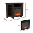 thumbnail image 2 of Boyel Living 45" Fireplace Corner TV Stand w/ 18" Electric Fireplace, Farmhouse Entertainment Center Media Console with Storage, Brown, 2 of 12