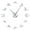 Silver, variant on Skiing Sports Silhouette Frameless Wall Clock Stickers, DIY Modern Decorative Clocks for Living Room, Bedroom, Office - Easy to Install, Large 3D Clock Design (Black,37in)