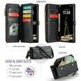 thumbnail image 3 of Crossbody for iPhone 17 Pro Max Case Wallet【RFID Blocking】with 10-Card Holder Zipper Bills Slot, Soft PU Leather Magnetic Shoulder Wrist Strap for iPhone 17 Pro Max Wallet Case Women, 3 of 13