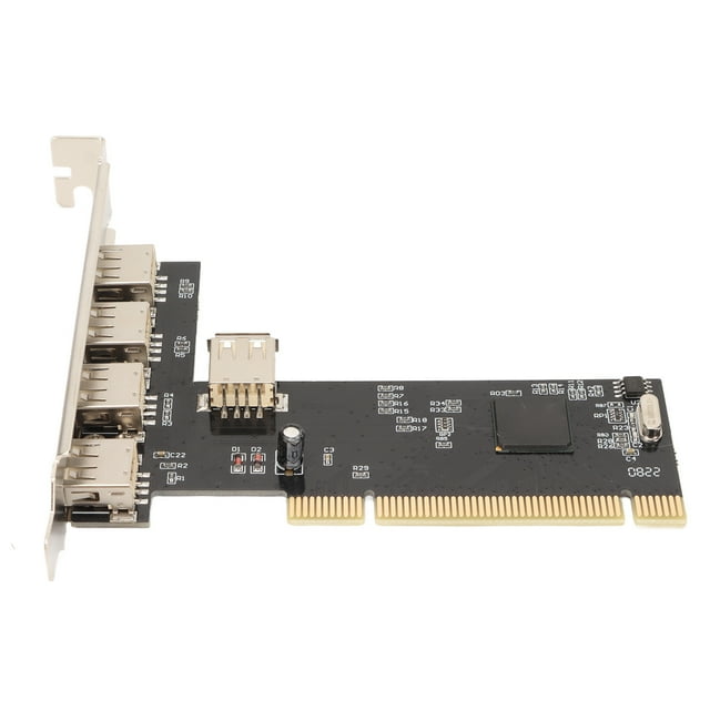 PCI To USB2.0 Internal Expansion Card, PCI To USB 2.0 5 Port Expansion Card Hot Swapping 480Mbps Wide Applicability For PC