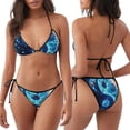 thumbnail image 3 of Fotbe Blue Yin And Yang Traje de Baño para Mujer de Dos Piezas – Bikini Sexy de Tirantes Tipo Halter con Diseño Triangular, 3 of 6