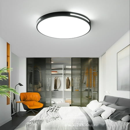 

Toyella The New Led Ceiling Lamp Round Ultra-Thin Acrylic Lamp Simple And Modern Iron black A