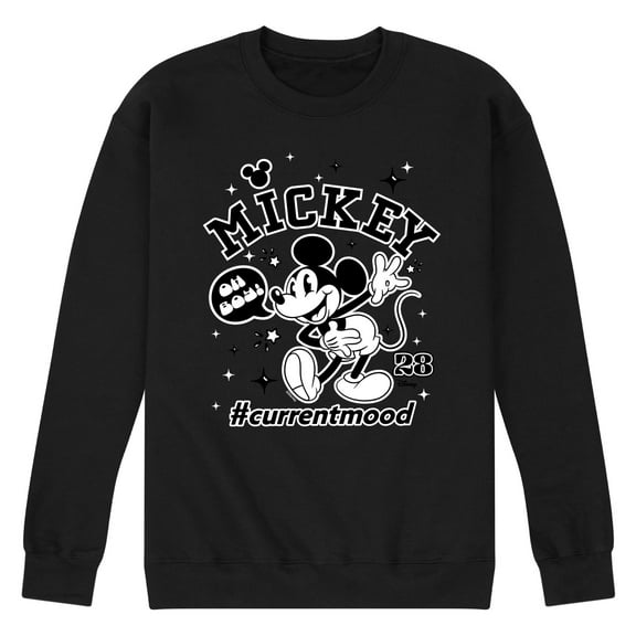 Disney - Mickey Mouse - Hashtag Current Mood - Men's Crew Neck Fleece Pullover