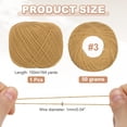 thumbnail image 2 of 164 Yards Size 3 Champagne Pearl Cotton Crochet Thread Lace Weight Yarn Tatting Thread for Crocheting Knitting Embroidery Sewing, 2 of 7