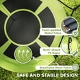 thumbnail image 4 of Qaba Saucer Swing Seat for Kids with Height Adjustable Hanging Ropes Green, 4 of 10