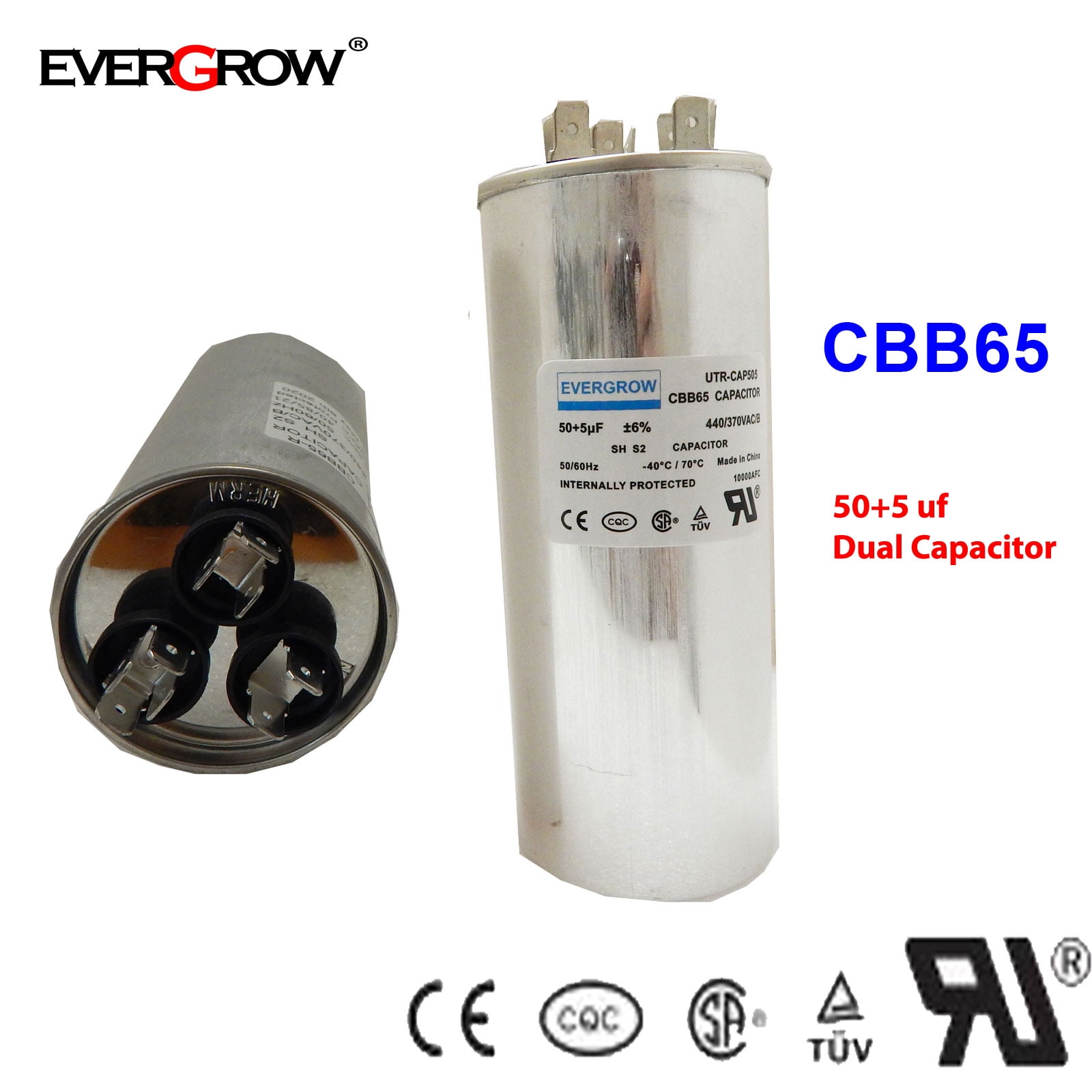 50+5uF MFD Motor Dual Run Capacitor for American Standard Air