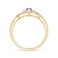 thumbnail image 2 of ANGARA Natural Criss-Cross Marquise Amethyst Solitaire Ring with Diamonds in 14K Yellow Gold for Women (Size-6x3mm) | February Birthstone, Anniversary, Jewelry Gift for Women | Natural Amethyst Ring, 2 of 9