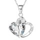 thumbnail image 1 of Collar con colgante Farfi con incrustaciones de circonita cúbica, regalo de joyería en forma de corazón, collar con colgante de moda para mujer para la vida diaria, blanco, 1 of 5