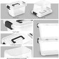 thumbnail image 2 of Cetomo 6Lx20 Pack Storage Boxes, Storage Box with Lids and Handle for Home Dorm Office Organization, Stackable Nesting Tote Container, Plastic, Clear, 6L-20 Pack, 2 of 7