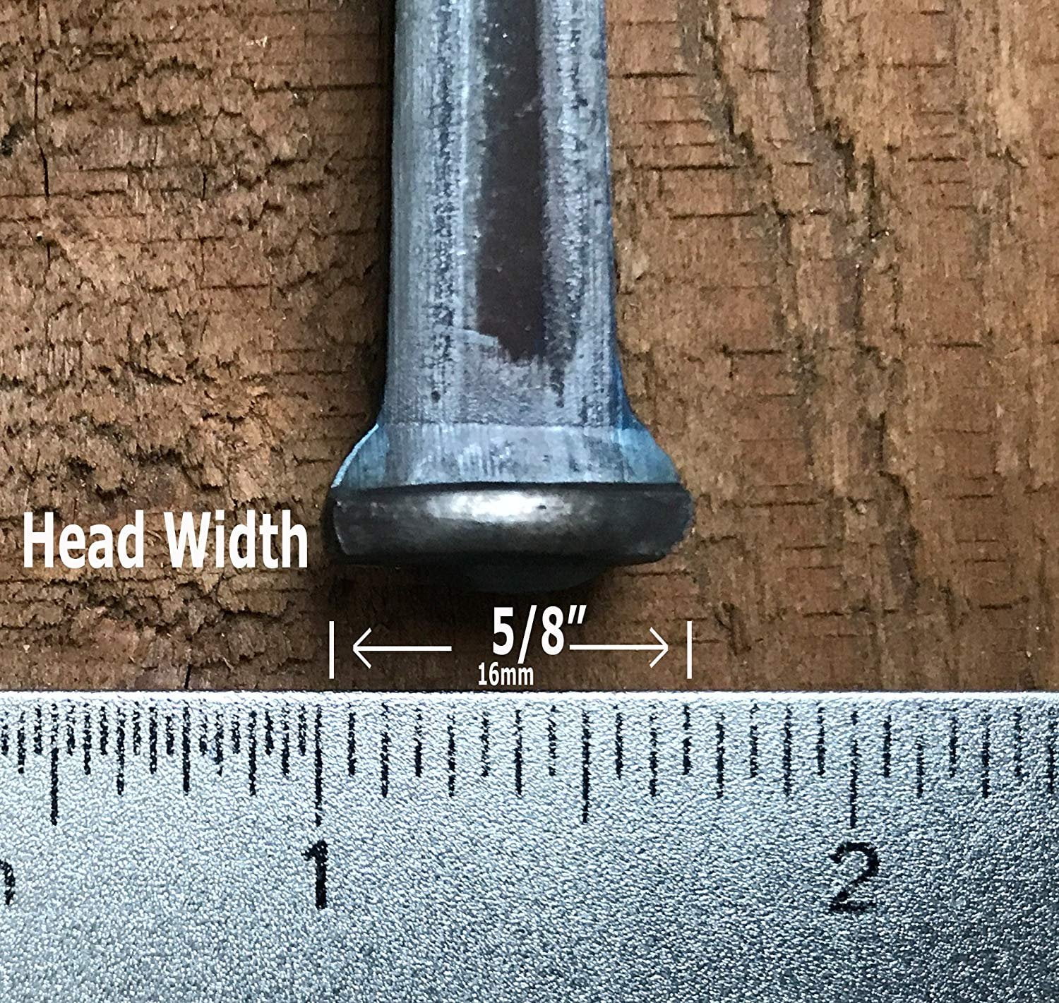 5 5.5"- STEEL SQUARE COMMON ROSEHEAD STANDARD-50d Nails 25-Nails