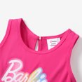 thumbnail image 5 of Barbie Toddler Girls Romper Alphabet with Bowknot Cotton Sleeveless Outfits Girls Fashion Sizes 2-6, 5 of 6