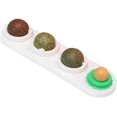thumbnail image 1 of Catnip Toy, 4 in 1 Catnip Ball for Cats Set, Cats Sugar Ball Wall Toy with Self-Adhesive Sticker Cat Nutrition Treat Ball Cat Toy Sincero Mascotas, 1 of 7