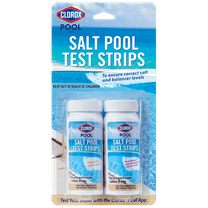 Clorox Pool&Spa Salt Pool Test Strips for Pool Water Testing, 25 Count of Six-Way Testers and 10 Count of Salt Level Testers