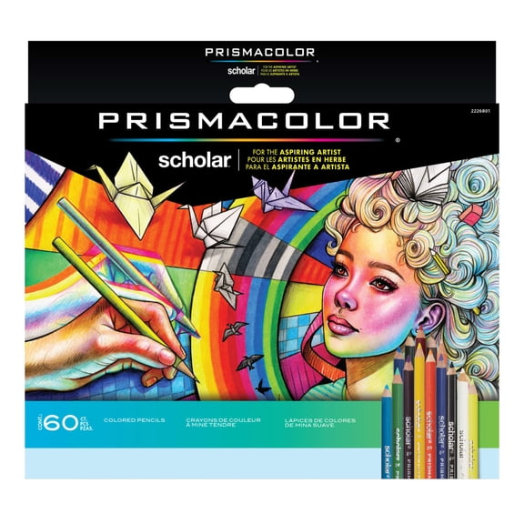 Prismacolor Scholar Colored Pencils, Assorted, 60 Count