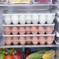 thumbnail image 3 of Caja de huevos de plástico, caja grande de cocina, rejilla de almacenamiento de huevos, soporte para huevos en refrigerador, 3 of 5