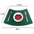 thumbnail image 5 of Placemat for Dining Heat Insulation Stain Resistant Non-Slip Waterproof Washable Wipe Clean PU Fan Shape Wedge Kitchen Table Mat,4pcs, 5 of 5