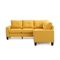thumbnail image 4 of Homestock Eclectic Exclusivity Sectional Sofa , Yellow, 4 of 5