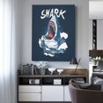 thumbnail image 4 of Xecao Shark for Ready-to-Hang Canvas Art 12x16 Inches - Waterproof HD Print Solid Wood Frame for Gifting,Vertical, 4 of 8