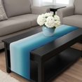 thumbnail image 4 of Navy Blue Ombre Table Runner 90 Inches Long, Teal White Gradient Modern Abstract Art Kitchen Coffee Dining Table Decoration for Home Party Birthday Wedding Home Decor 13x90 Inches, 4 of 8