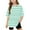 Green, variant on WQQZJJ Teen Girls T-shirt, Loose Short Sleeve Tops Striped Crew Neck Shirt Summer Casual Fashion Home Clothing