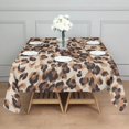 thumbnail image 3 of Beige and Brown Leopard Pattern Square Tablecloth,Waterproof Square Table Cover,Wipeable Spillproof Washable Table Cover for Home Kitchen Party Decor 52"x52"(132x132cm), 3 of 6