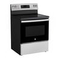 GE® 30” 5.0 Cu ft. 240 Volts Freestanding Electric Range in Stainless Steel with Griddle JCBS630SVSS